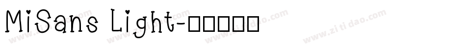 MiSans Light字体转换